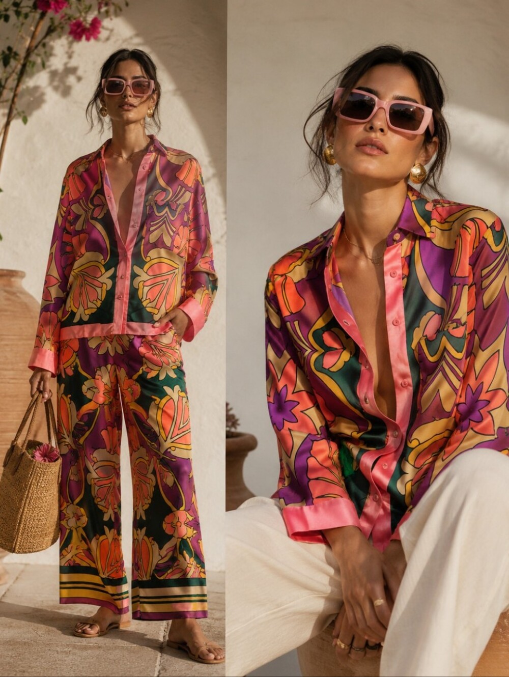 NWT! Zara Printed Pocket Resort Button-down Shirt